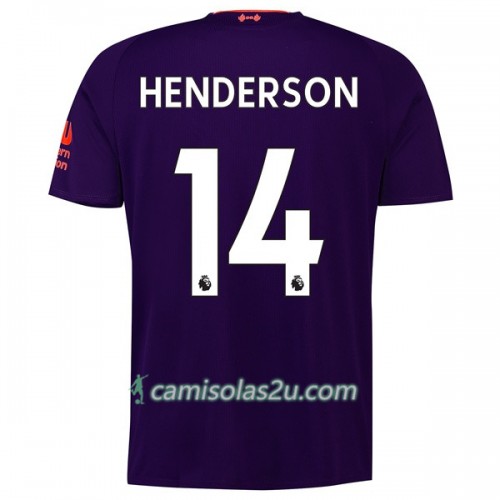 Camisolas de Futebol Liverpool Henderson 14 Equipamento Alternativa 2018/19 Manga Curta Camisolas de Futebol Liverpool Henderson 14 Equipamento Alternativa 2018/19 Manga Curta
